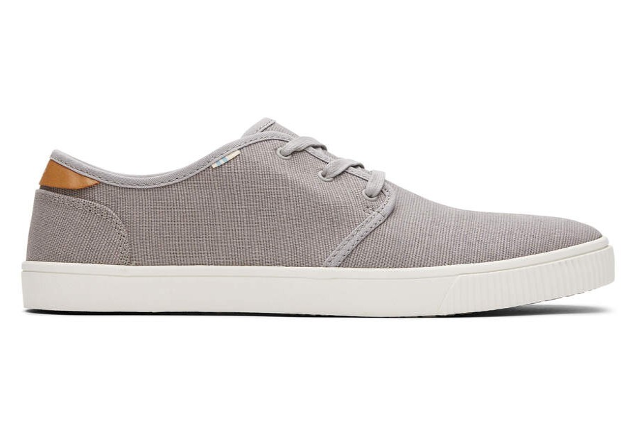 TOMS Earthwise | Drizzle Grey Heritage Canvas Mens Carlo Sneakers Topanga Collection | Toms