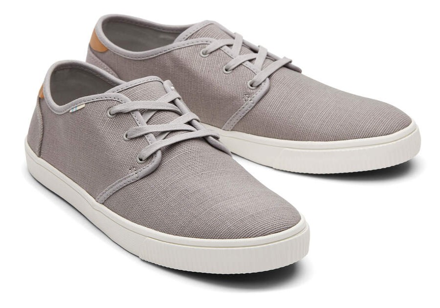 TOMS Earthwise | Drizzle Grey Heritage Canvas Mens Carlo Sneakers Topanga Collection | Toms