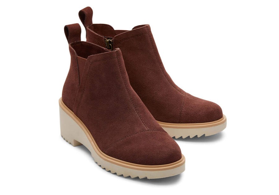 TOMS Boots & Booties | Women'S Brown Suede Maude Boots | Toms