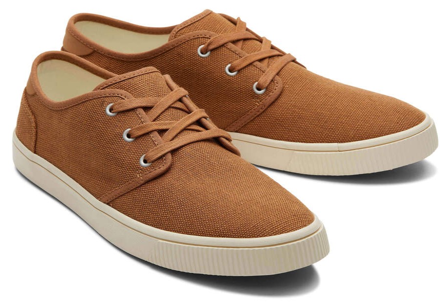 TOMS Earthwise | Men'S Brown Heritage Canvas Carlo Sneakers | Toms