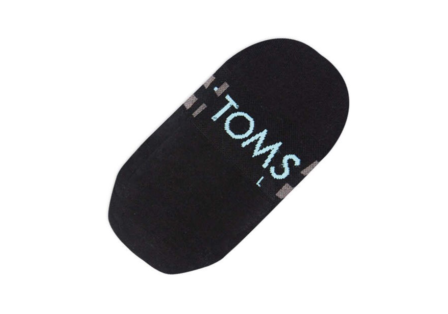 TOMS Sneakers | Black Striped No Show Womens Socks | Toms