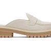 TOMS Dress Casual | Womens Cara Mule Light Sand Leather Loafers | Toms