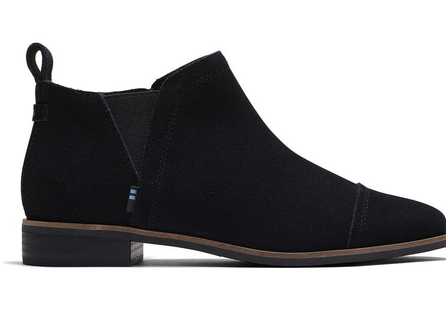 TOMS Exclusives | Black Suede Women'S Reese Booties | Toms