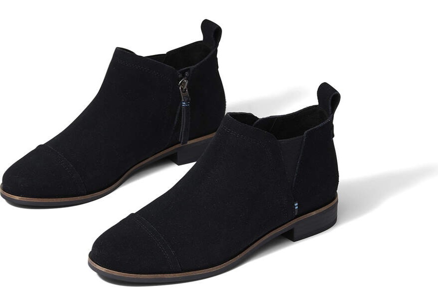 TOMS Exclusives | Black Suede Women'S Reese Booties | Toms