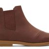 TOMS Matching Styles | Youth'S Brown Nubuck Pu Charlie Boots | Toms