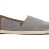 TOMS Prints & Patterns | Frost Grey Chambray Mens Classic Cloudbound Alpargatas | Toms