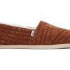 TOMS Alpargatas | Women'S Orange Rib Knit Faux Fur Alpargatas | Toms