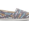 TOMS Exclusives | Women'S Grey Glow In The Dark Back To School Dogs Alpargatas | Toms