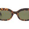 TOMS Sunglasses | Jules Blonde Tortoise Frame And Bottle Green Lens Sunglass | Toms