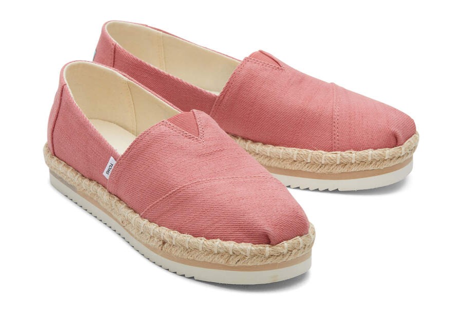 TOMS Alpargatas | Women'S Rose Alpargata Rope Platform Espadrille Slip On | Toms