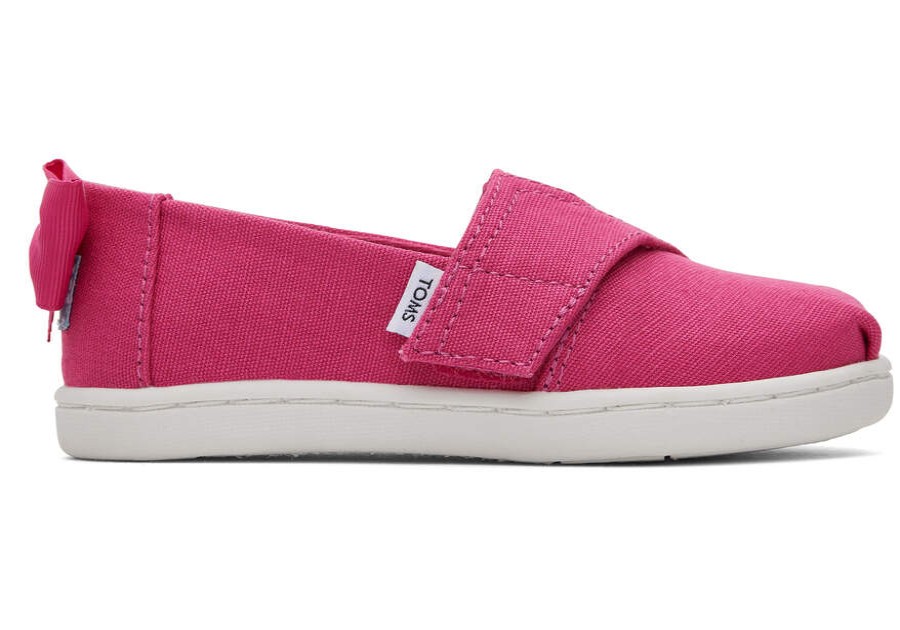 TOMS Alpargatas | Tiny'S Pink Canvas Bow Alpargatas | Toms