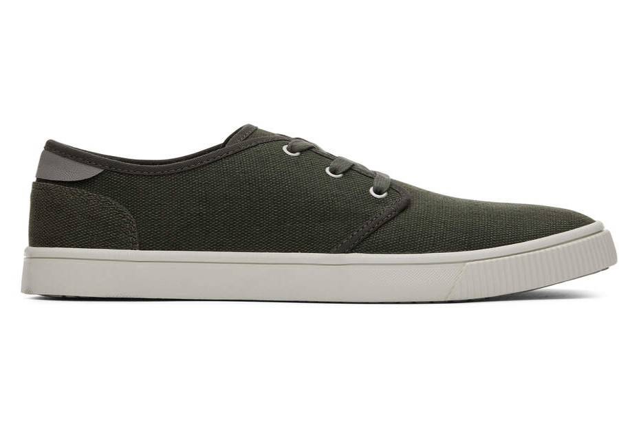 TOMS Earthwise | Men'S Green Heritage Canvas Carlo Sneakers | Toms