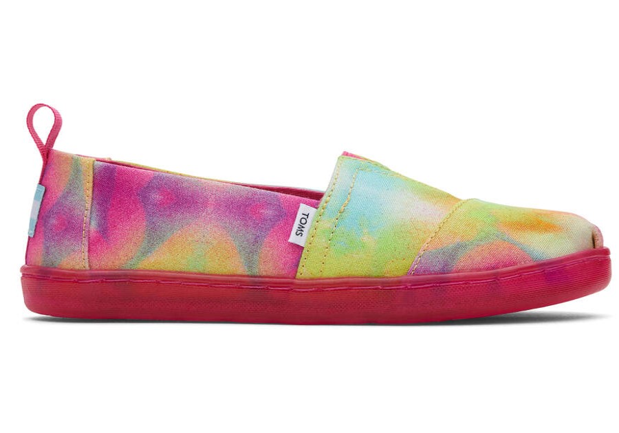 TOMS Prints & Patterns | Youth'S Orange Botanical Sunprint Alpargatas | Toms