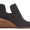 TOMS Boots & Booties | Women'S Grey Kallie Wedge Wide Width Suede Bootie | Toms