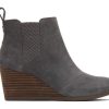 TOMS Boots & Booties | Women'S Dark Grey Kayley Suede Boot | Toms