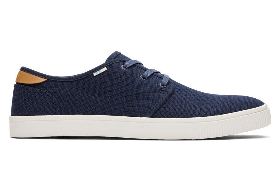 TOMS Earthwise | Navy Heritage Canvas Mens Carlo Sneakers | Toms