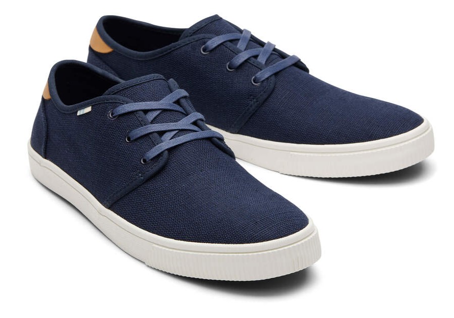 TOMS Earthwise | Navy Heritage Canvas Mens Carlo Sneakers | Toms