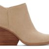 TOMS Exclusives | Womens Hadley Natural Suede Heeled Boots | Toms