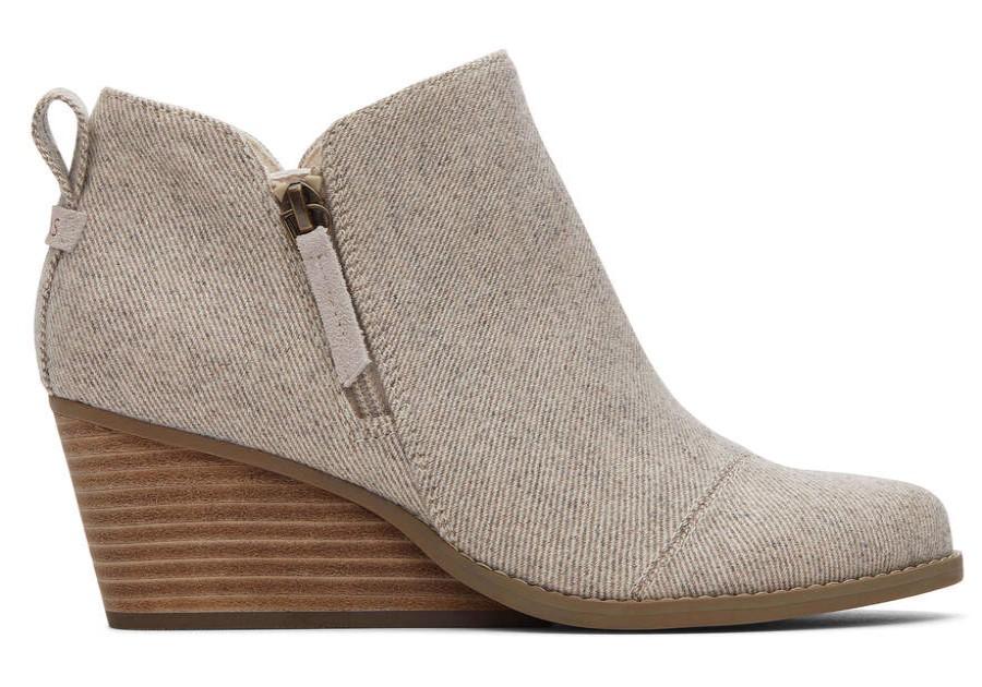 TOMS Exclusives | Women'S Natural Shimmer Twill Goldie Boots | Toms