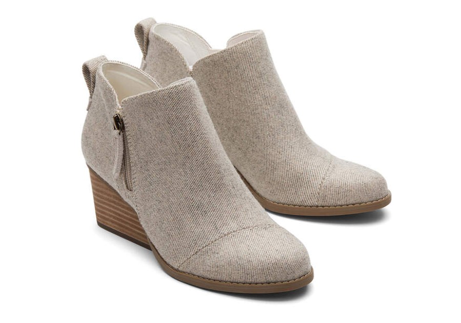 TOMS Exclusives | Women'S Natural Shimmer Twill Goldie Boots | Toms