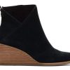 TOMS Boots & Booties | Women'S Black Suede Sutton Boots | Toms