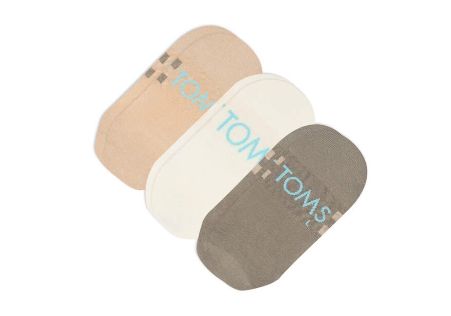 TOMS Sale | No Show Mixed Neutral 3 Pack Socks | Toms