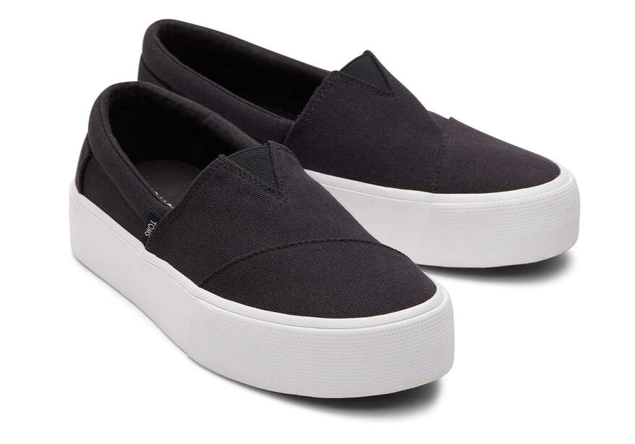 TOMS Platforms | Women'S Black Fenix Platform Slip On Sneaker | Toms