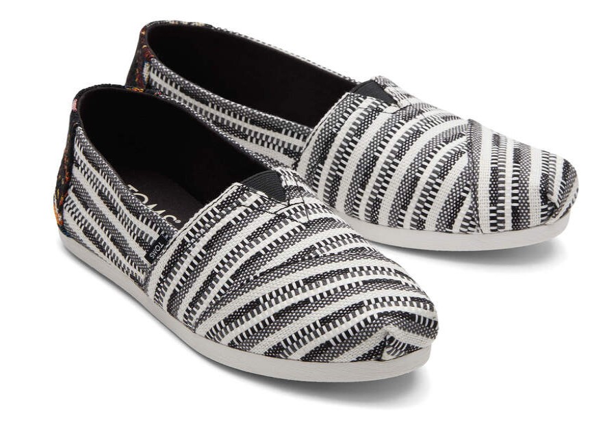 TOMS Alpargatas | Women'S Black Multi Global Woven Alpargatas | Toms