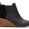 TOMS Boots & Booties | Black Leather And Suede Women'S Kelsey Booties | Toms