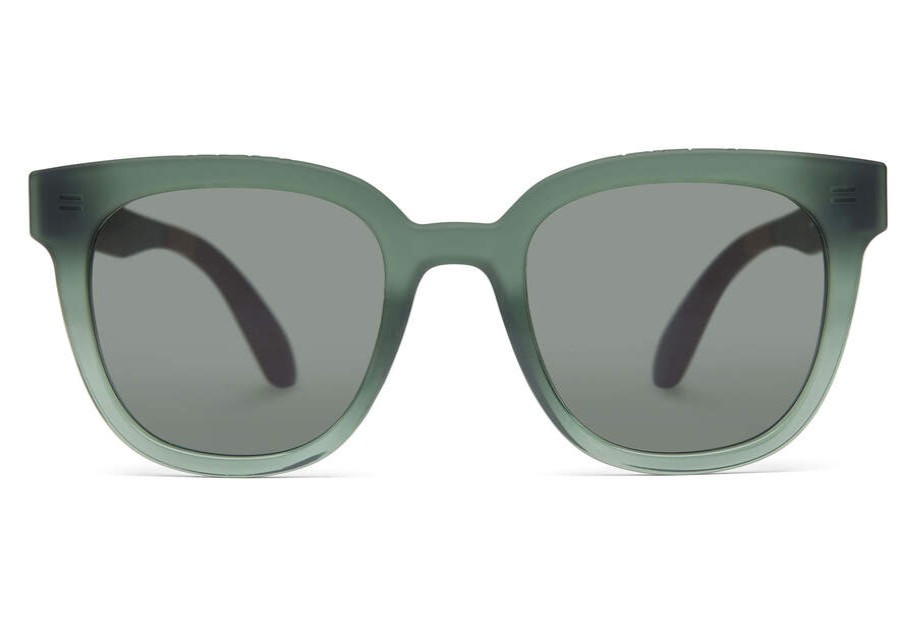 TOMS New Arrivals | Women'S Green Grey Juniper Traveler Sunglasses | Toms