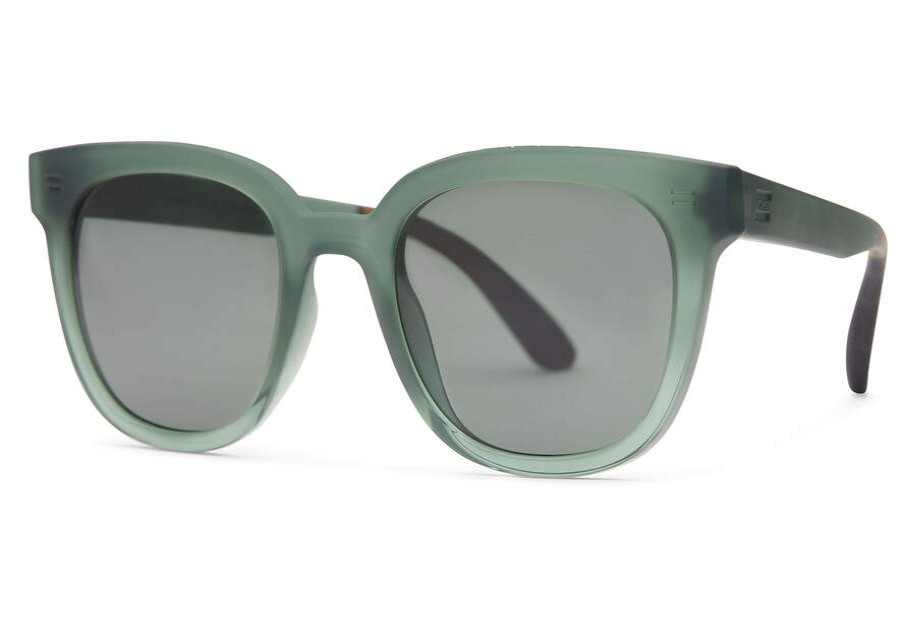 TOMS New Arrivals | Women'S Green Grey Juniper Traveler Sunglasses | Toms