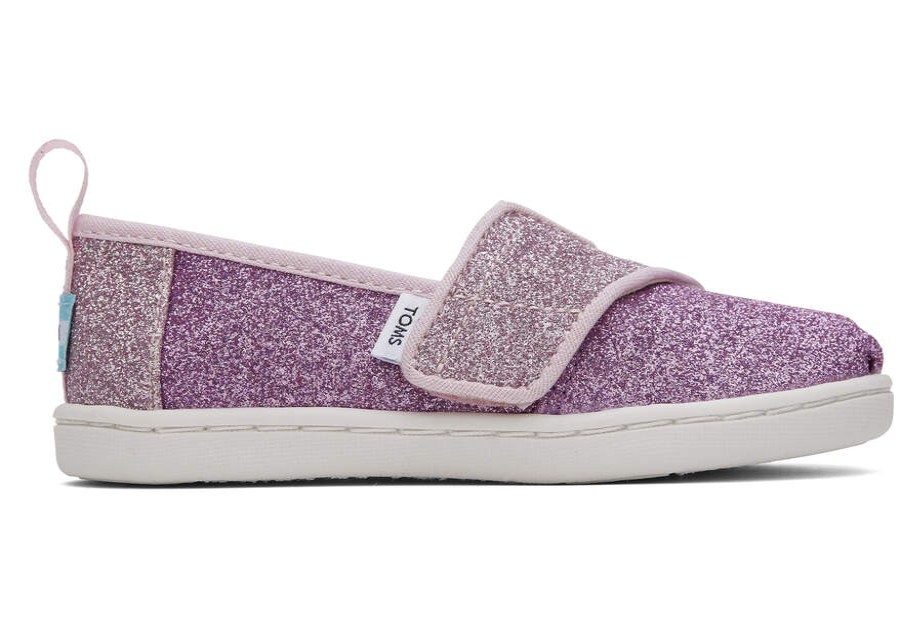 TOMS Special Occasions | Tiny Light Lilac Colorblock Iridescent Glimmer Alpargata | Toms