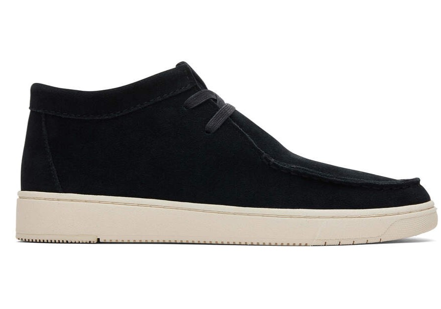 TOMS Special Occasions | Men'S Black Suede Trvl Lite Moc Chukka Sneakers | Toms