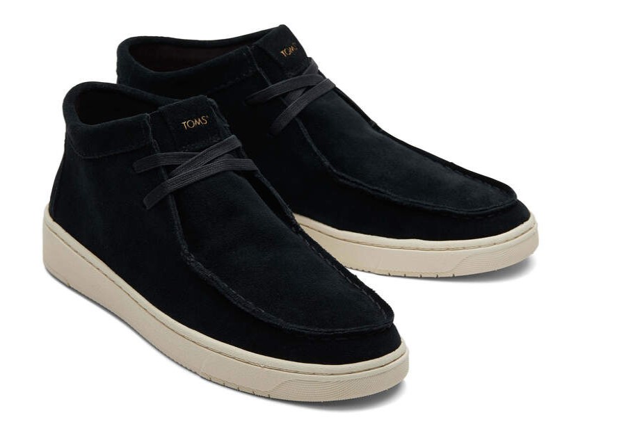 TOMS Special Occasions | Men'S Black Suede Trvl Lite Moc Chukka Sneakers | Toms