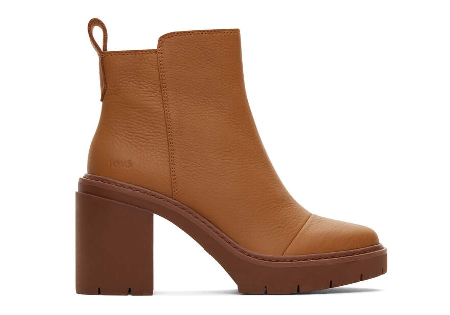 TOMS Boots & Booties | Women'S Brown Leather Rya Boots | Toms