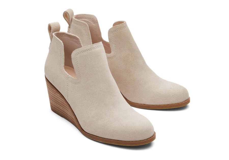 TOMS Boots & Booties | Women'S Cream Kallie Suede Boot | Toms