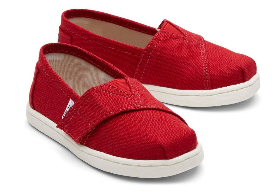 TOMS Matching Styles | Red Canvas Toms Tiny Classics 2.0 | Toms