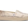 TOMS Matching Styles | Youth Gold Crackle Foil Alpargata | Toms