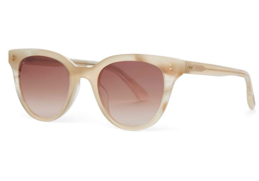 TOMS New Arrivals | Uni Marlowe Oatmilk Latte Laminatoin Sunglass | Toms