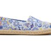 TOMS Alpargatas | Women'S Blue Mediterranean Tiles Rope Espadrille Slip On | Toms