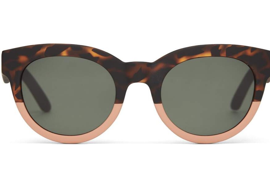 TOMS Sunglasses | Traveler Florentin Matte Blonde Coral Tortoise Sunglasses | Toms