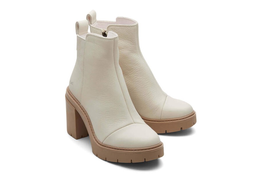 TOMS Boots & Booties | Women'S Natural Leather Rya Boots | Toms