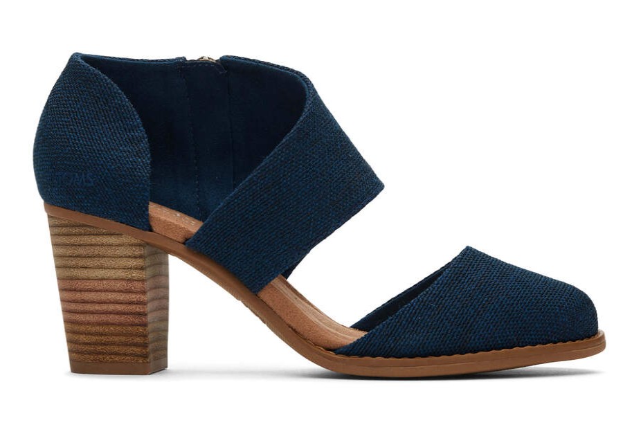 TOMS Exclusives | Women'S Blue Yarn Dye Milan Heels | Toms