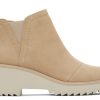 TOMS Boots & Booties | Women'S Maude Oatmeal Mid-Wedge Suede Boot | Toms