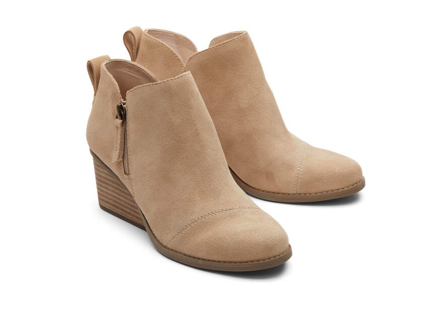 TOMS Exclusives | Women'S Natural Suede Goldie Boots | Toms