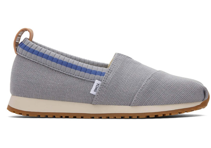 TOMS Matching Styles | Youth'S Grey Heritage Canvas Alp Resident Sneakers | Toms