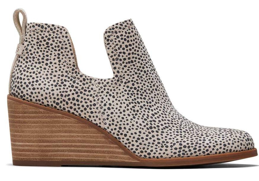 TOMS Exclusives | Cheetah Suede Kallie Stacked Wedge Bootie | Toms