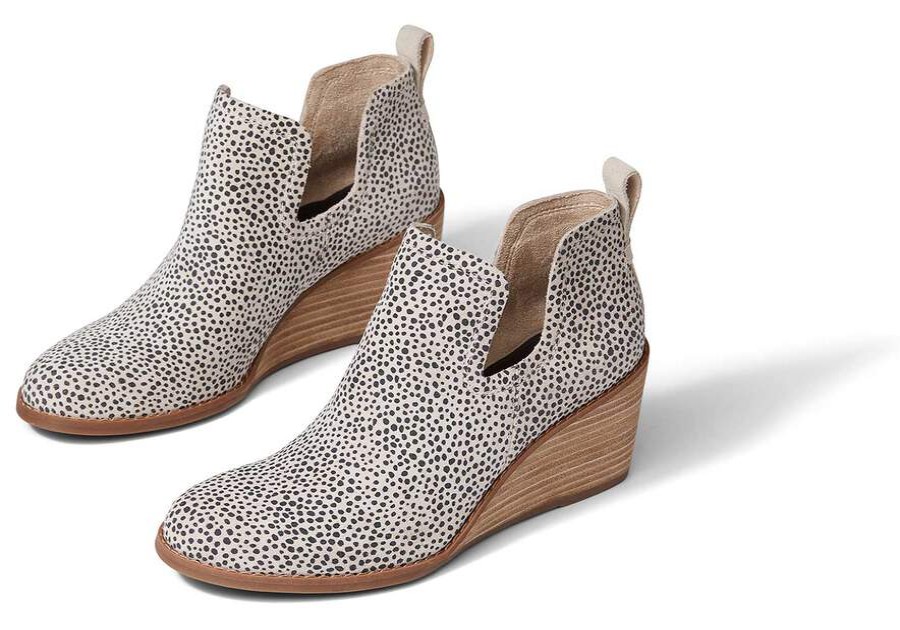 TOMS Exclusives | Cheetah Suede Kallie Stacked Wedge Bootie | Toms