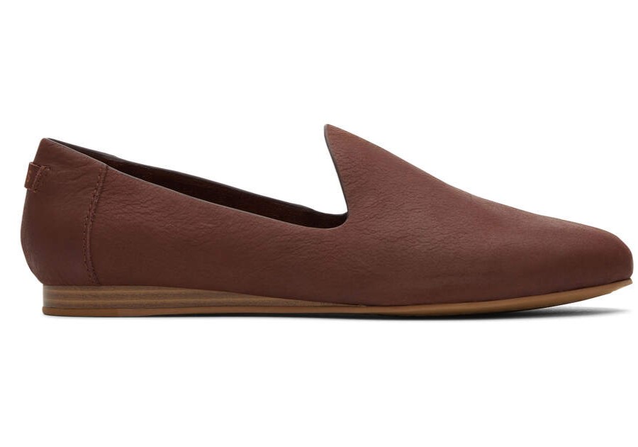 TOMS Dress Casual | Women'S Brown Leather Darcy Flats | Toms