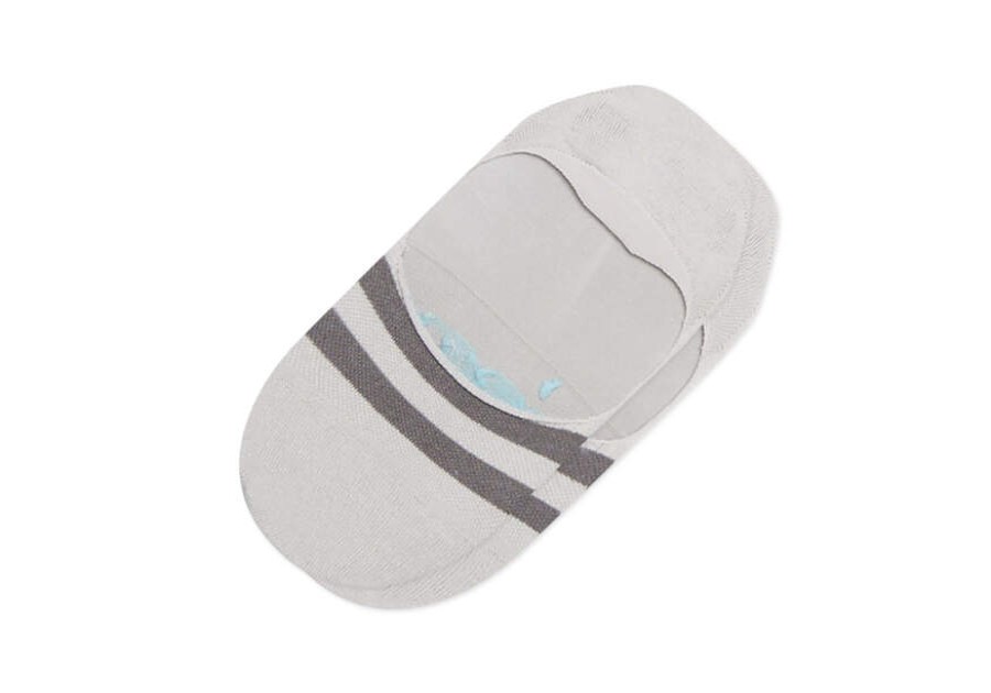 TOMS Sale | Grey Striped No Show Womens Socks | Toms